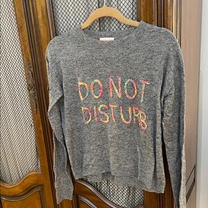 Lisa Todd Gray Sweater with Colorful Accents